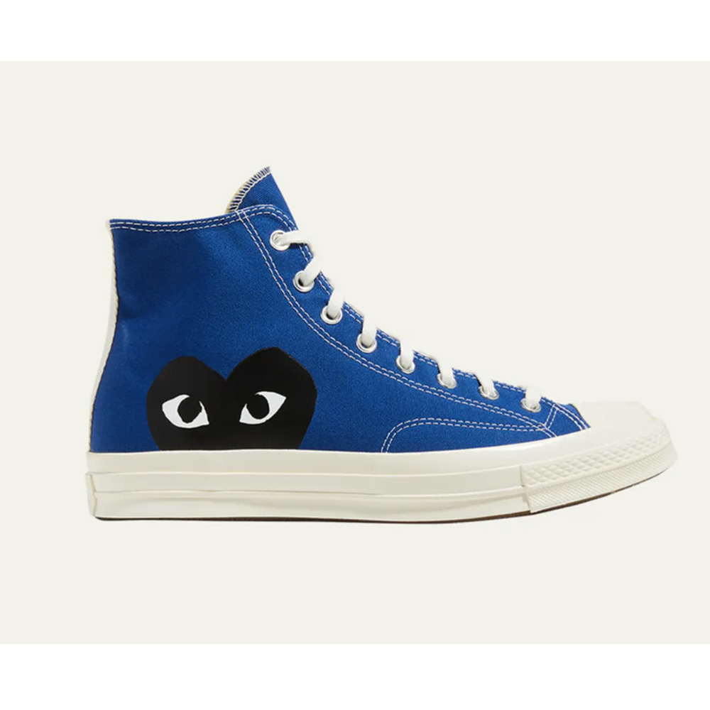 NWOT Comme des Garçons PLAY x Converse Chuck 70 High-Top Sneaker Bluw US 6